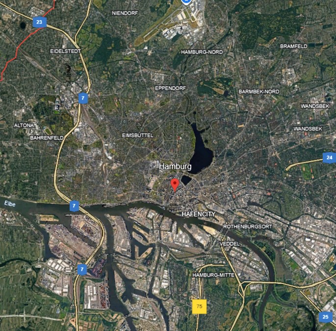 Karte Hamburg